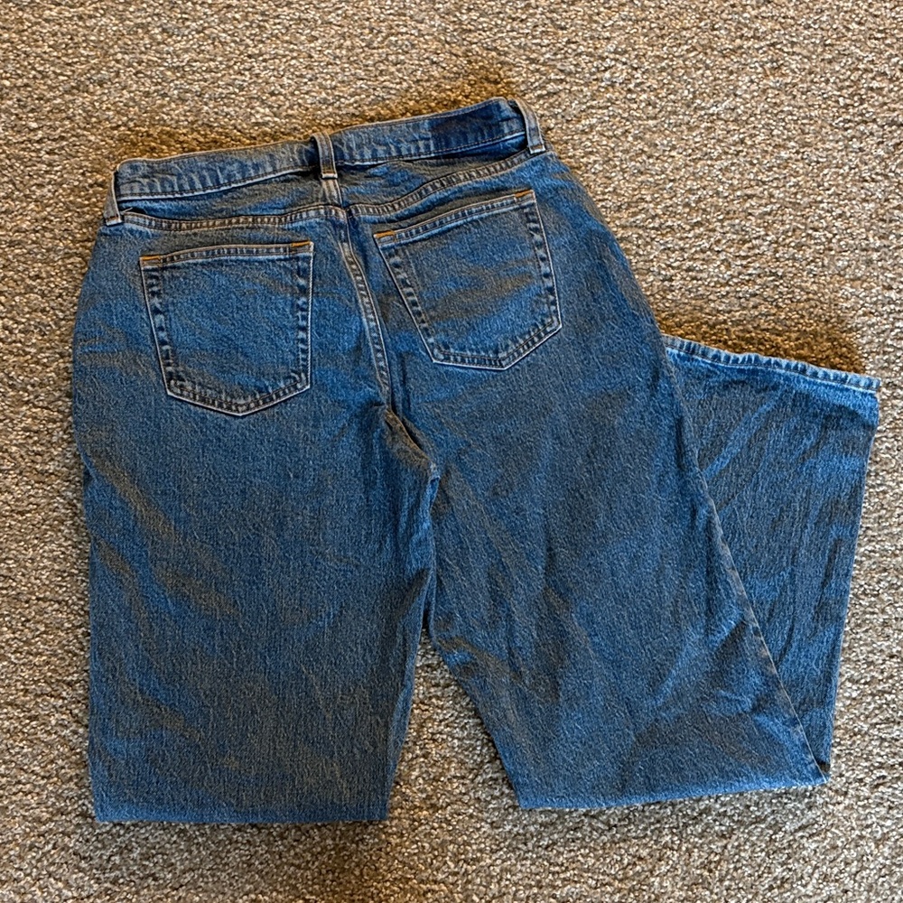 Classic Blue Low-Waist Baggy Straight Leg Jeans - Picture 3 of 3